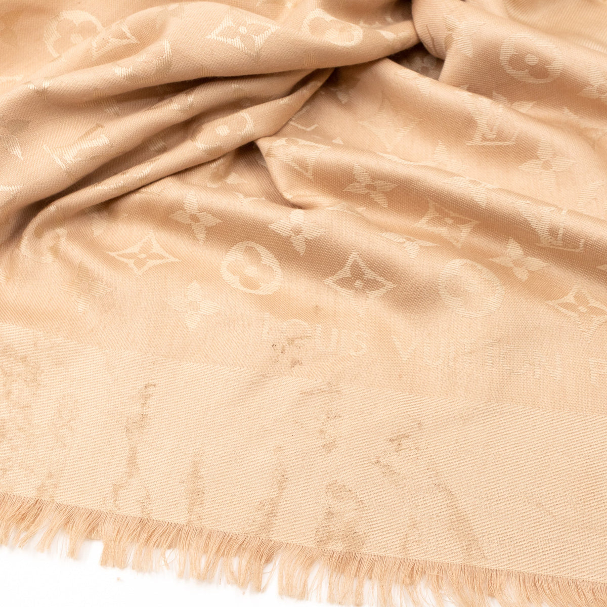 Louis-vuitton Monogram Shawl Beige