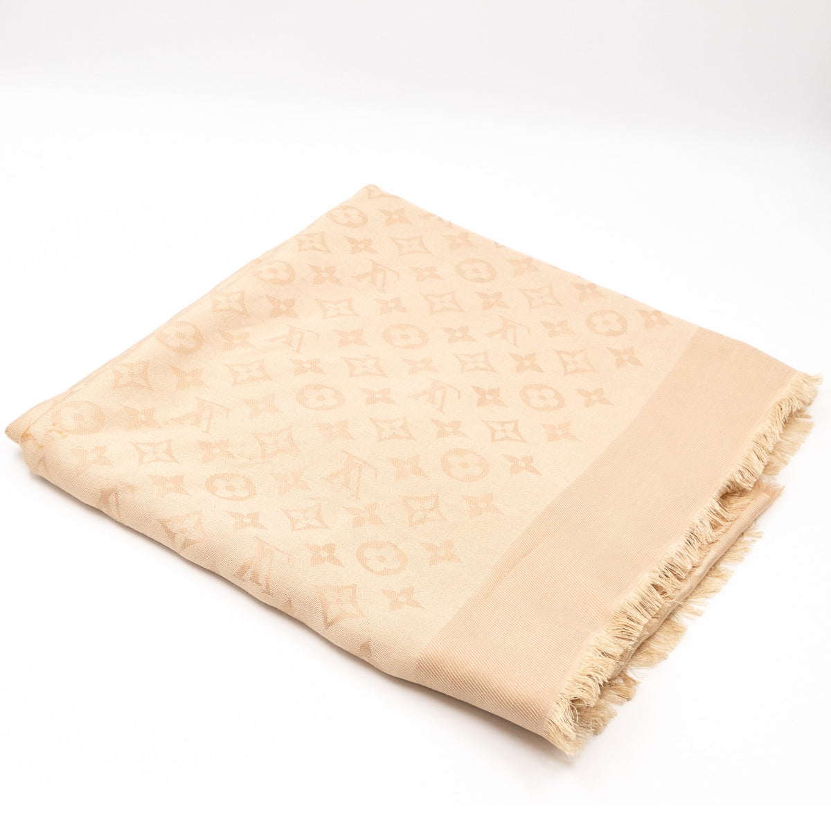 Louis-vuitton Monogram Shawl Beige