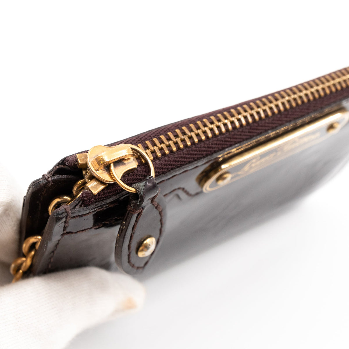 Louis-vuitton Key Pouch Vernis Amarante