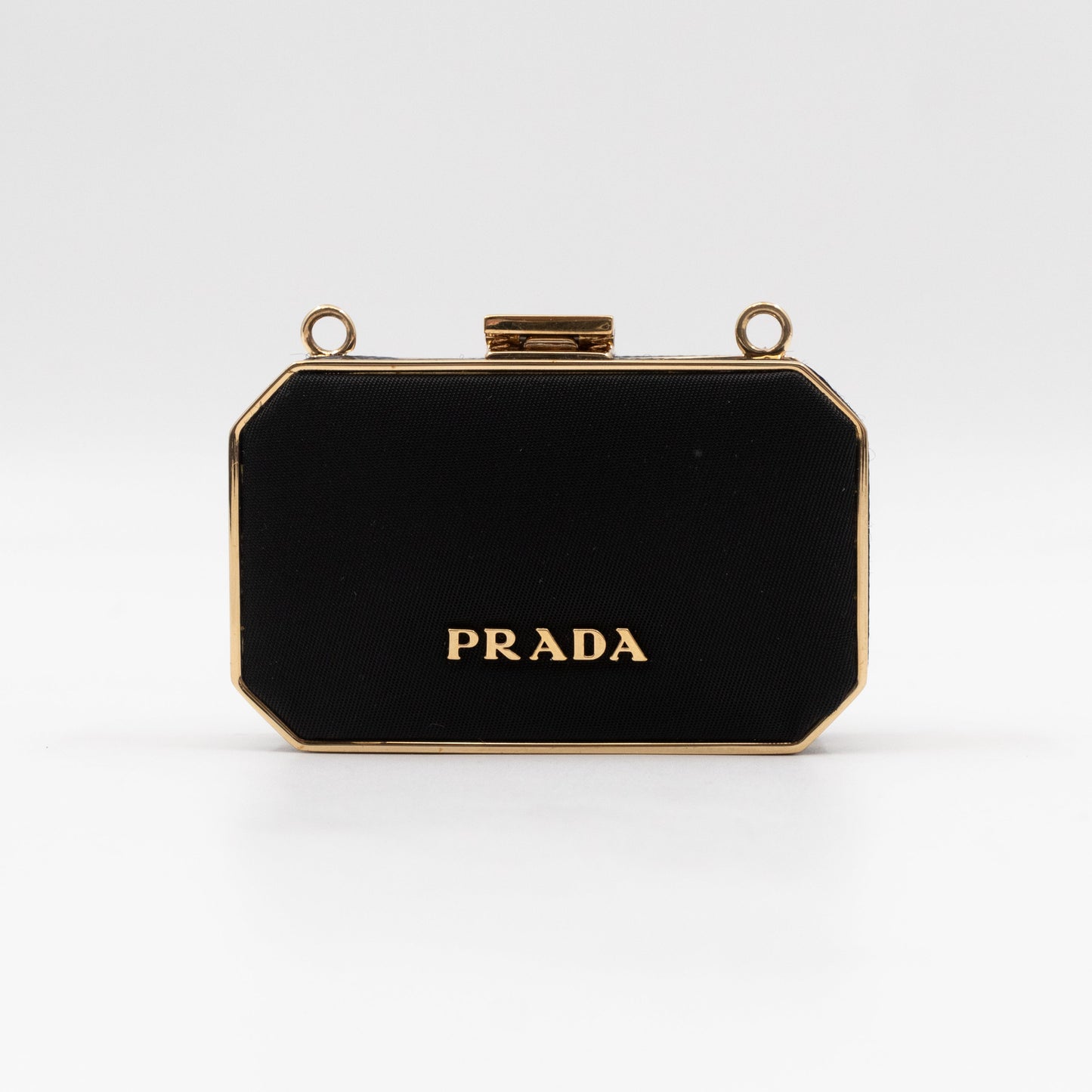 Vanity Case Black Nylon Saffiano Leather