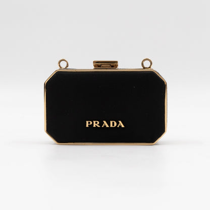 Vanity Case Black Nylon Saffiano Leather