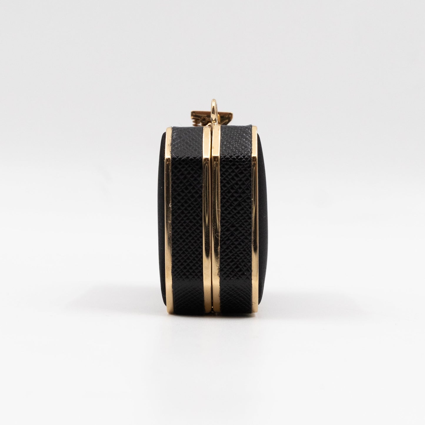 Vanity Case Black Nylon Saffiano Leather