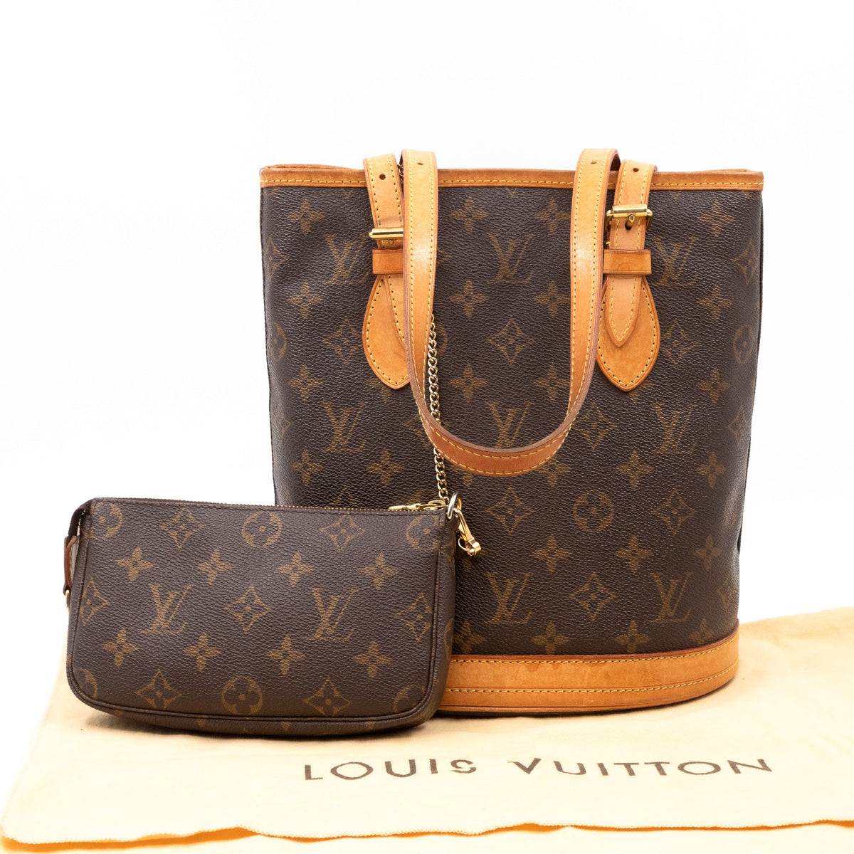 Louis-vuitton Petit Bucket Monogram with Pochette