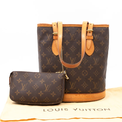 Louis-vuitton Petit Bucket Monogram with Pochette