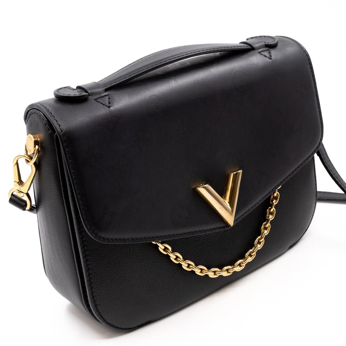 Louis-vuitton Very Messenger Monogram Leather Black