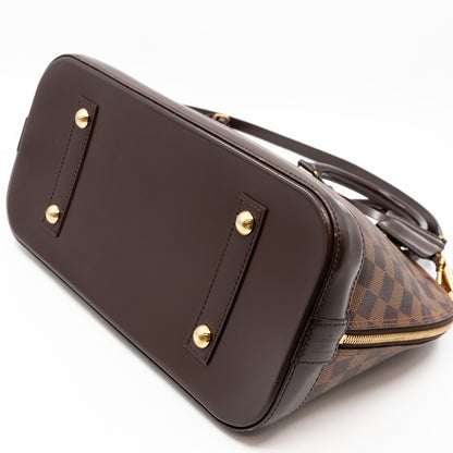 Louis-vuitton Alma MM Damier Ebene with Shoulder Strap