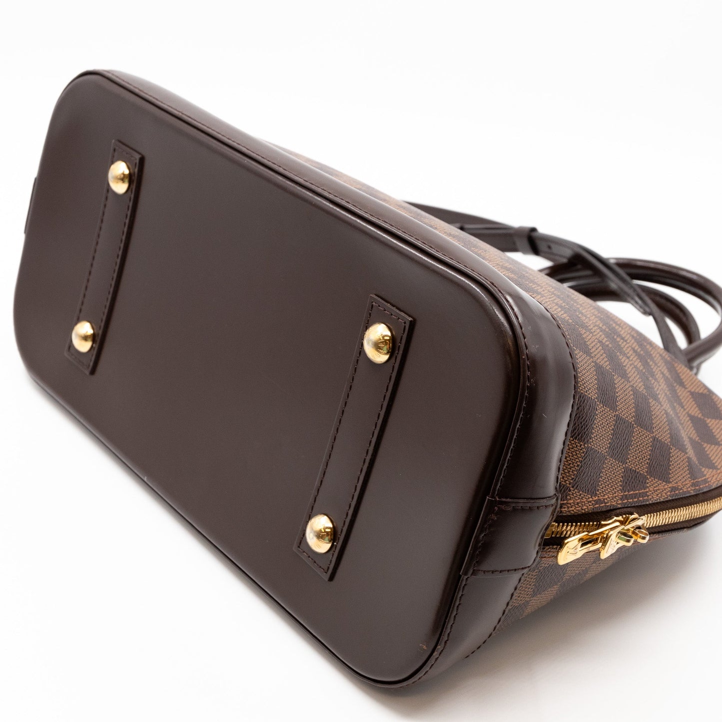 Louis-vuitton Alma MM Damier Ebene with Shoulder Strap