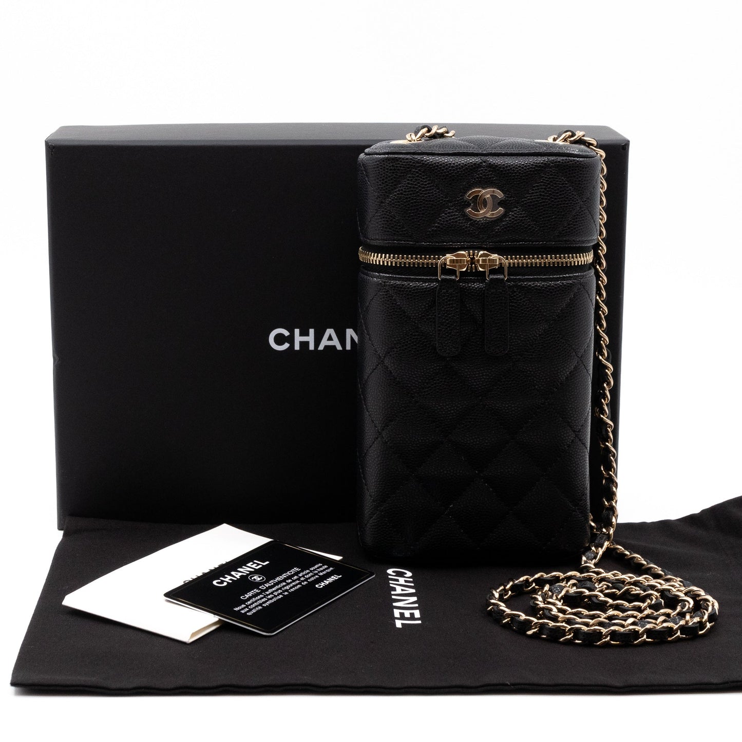Vanity On Chain Phone Holder Black Caviar