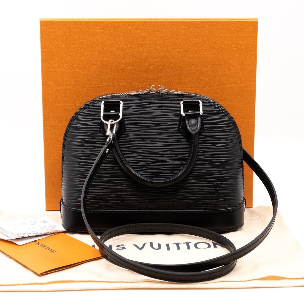 Louis-vuitton Alma BB Epi Leather Black