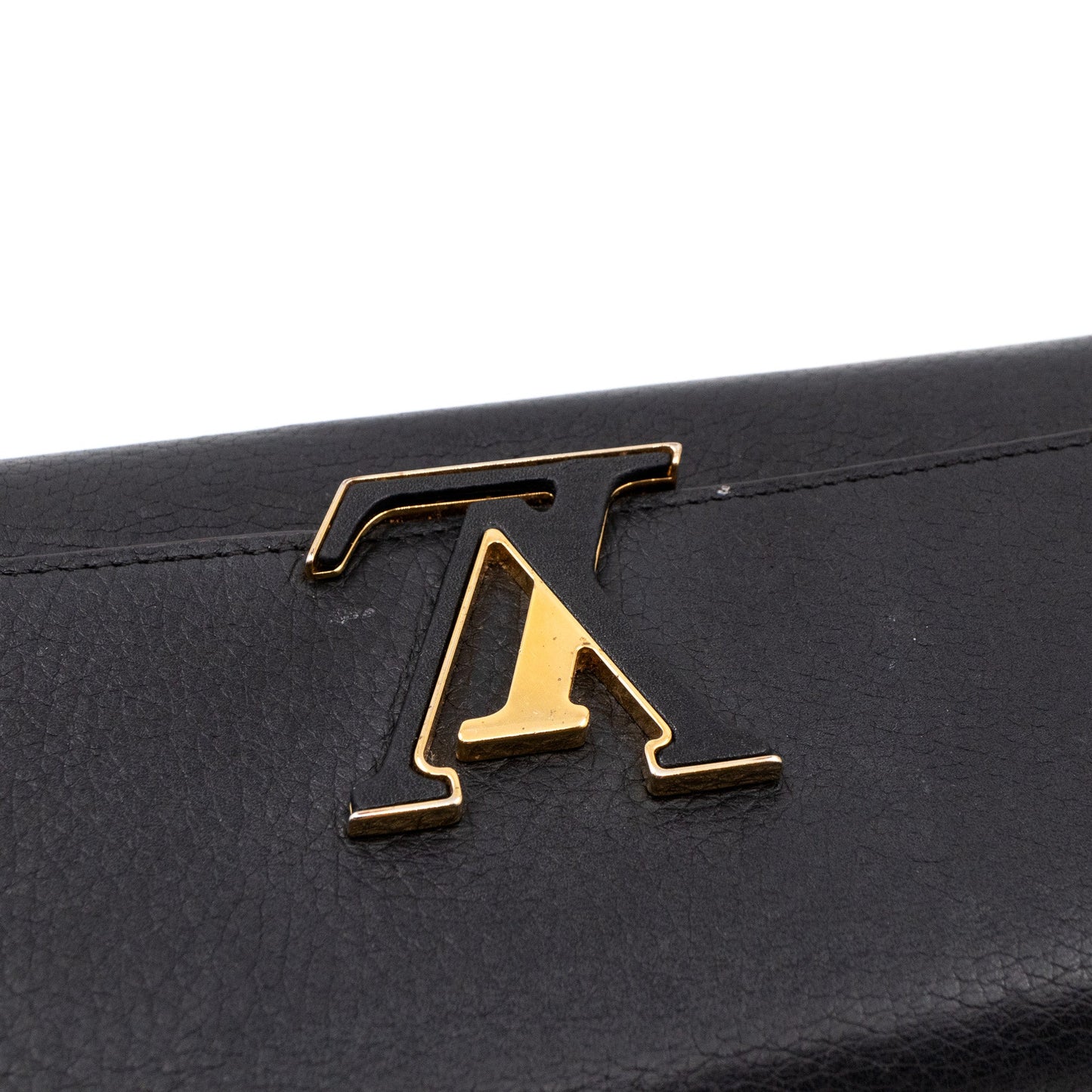 Louis-vuitton Capucines Wallet Black Leather