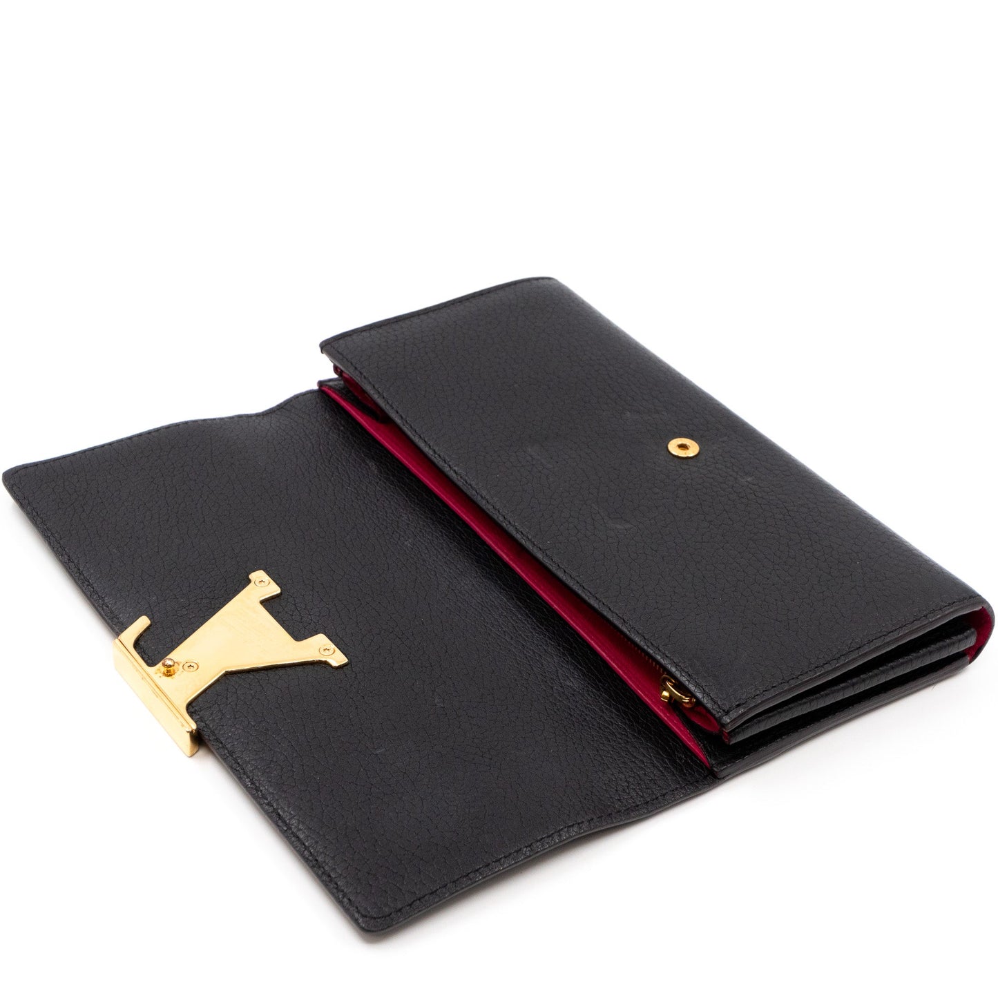 Louis-vuitton Capucines Wallet Black Leather