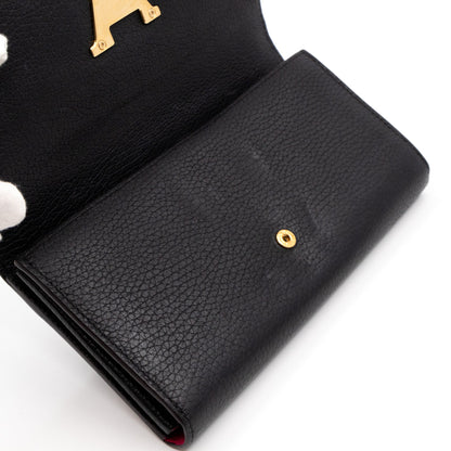 Louis-vuitton Capucines Wallet Black Leather