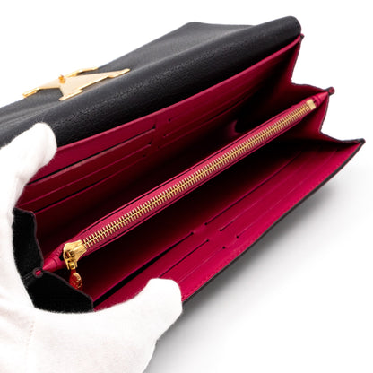 Louis-vuitton Capucines Wallet Black Leather