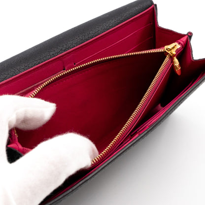 Louis-vuitton Capucines Wallet Black Leather