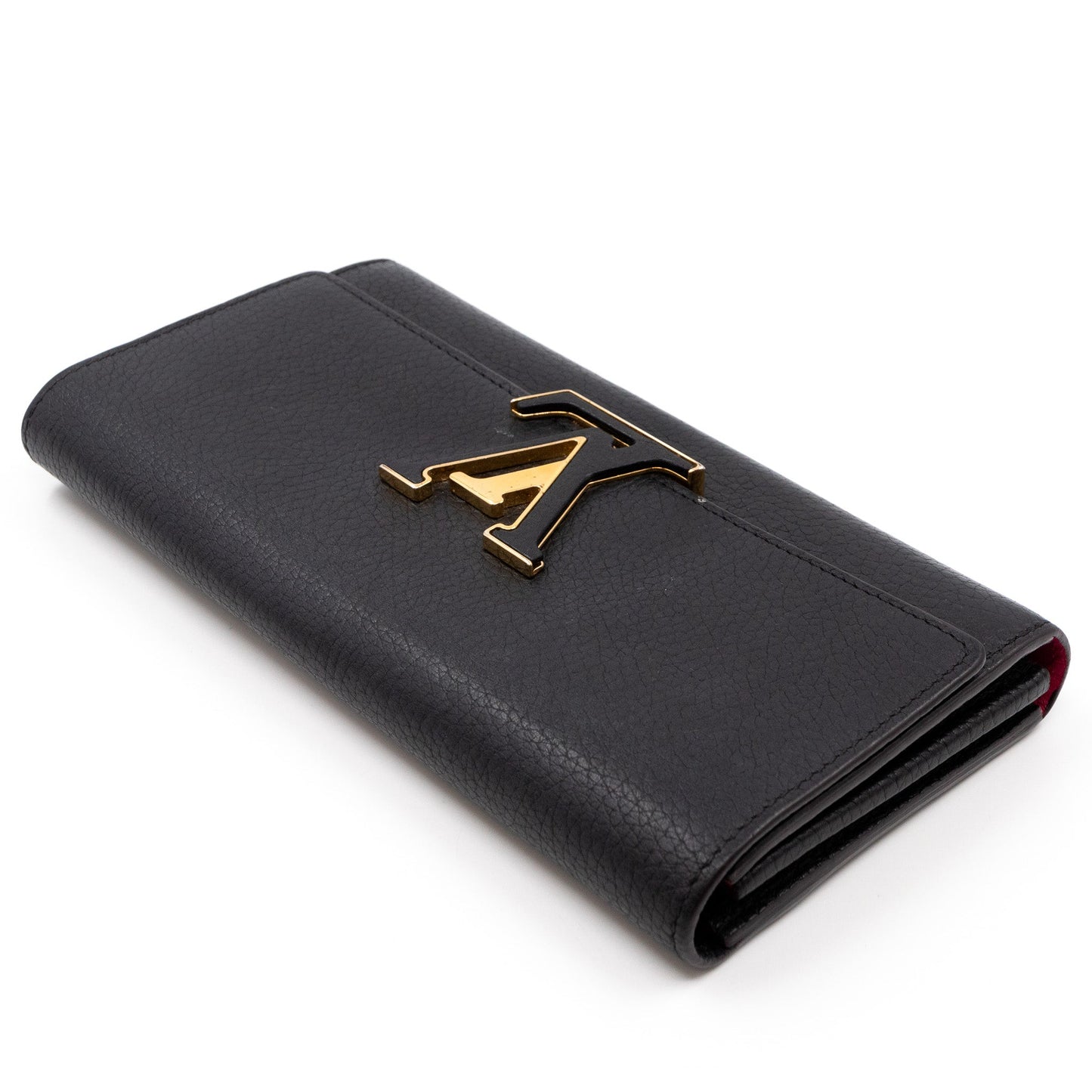 Louis-vuitton Capucines Wallet Black Leather