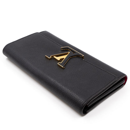 Louis-vuitton Capucines Wallet Black Leather