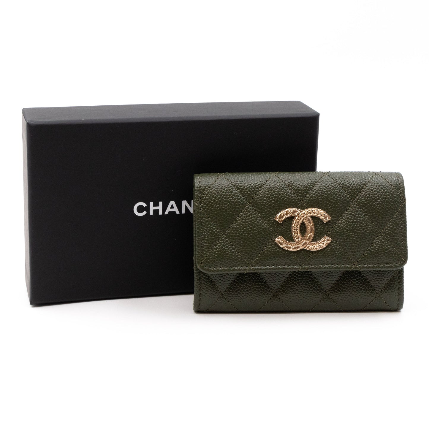 CC Engraved Flap  Case Green Caviar