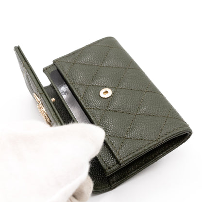 CC Engraved Flap  Case Green Caviar