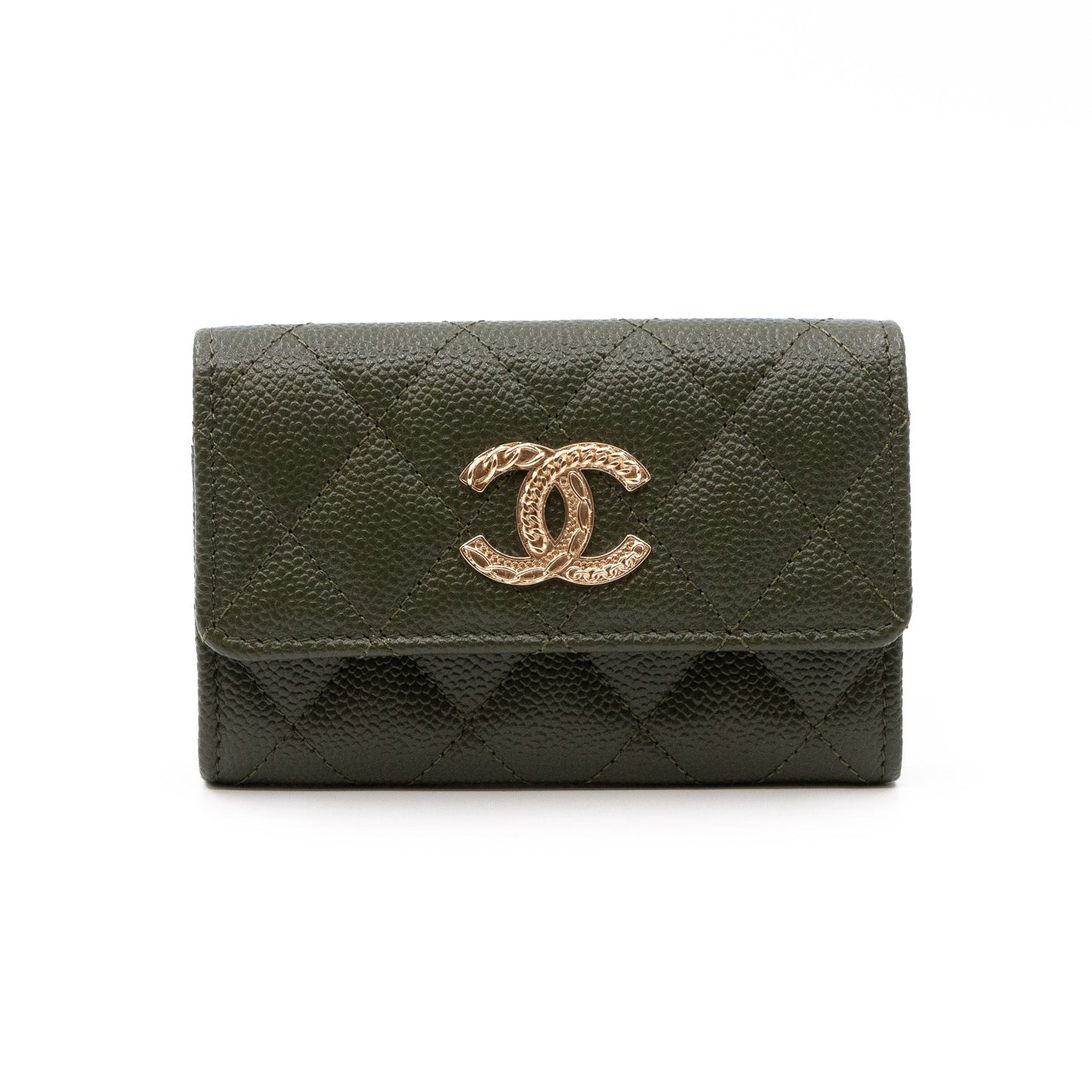 CC Engraved Flap  Case Green Caviar