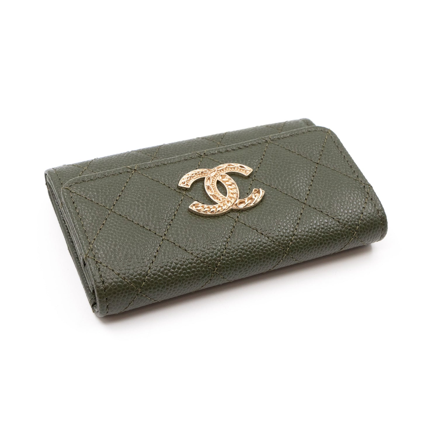 CC Engraved Flap  Case Green Caviar