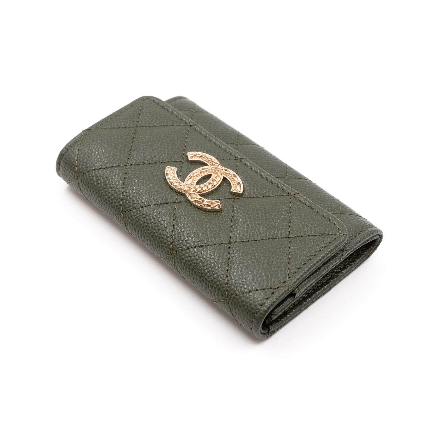 CC Engraved Flap  Case Green Caviar