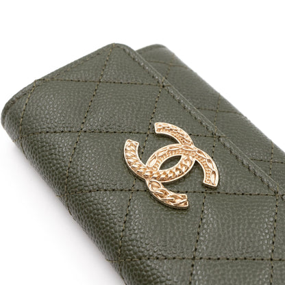 CC Engraved Flap  Case Green Caviar