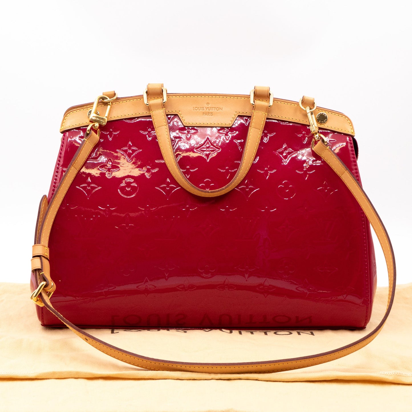 Louis-vuitton Brea MM Vernis Indian Rose