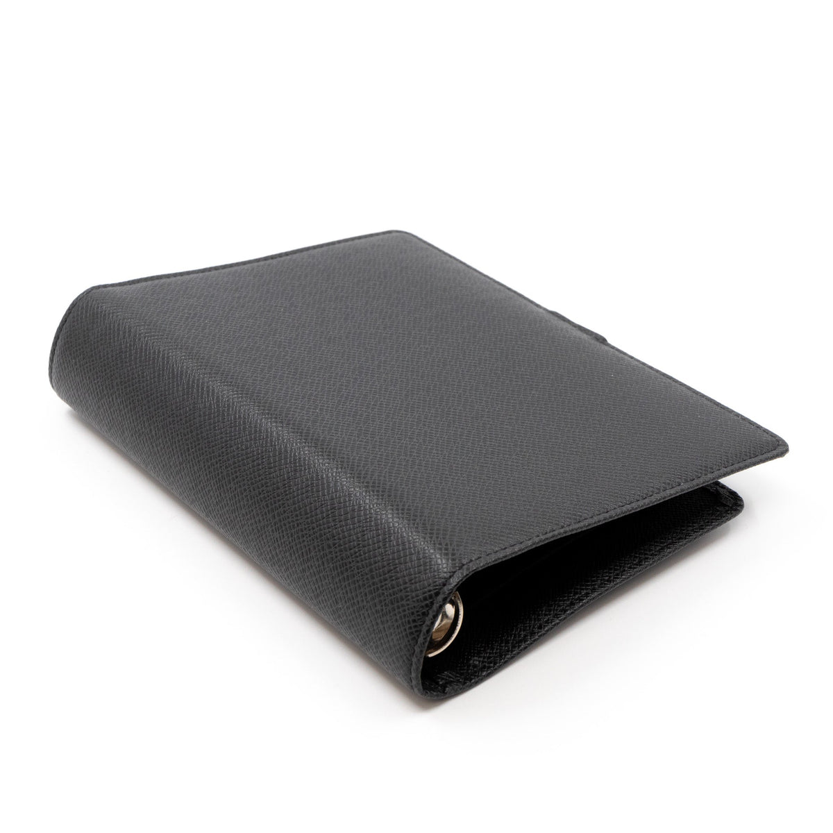 Louis-vuitton Medium Ring Agenda Cover Taiga Leather Black