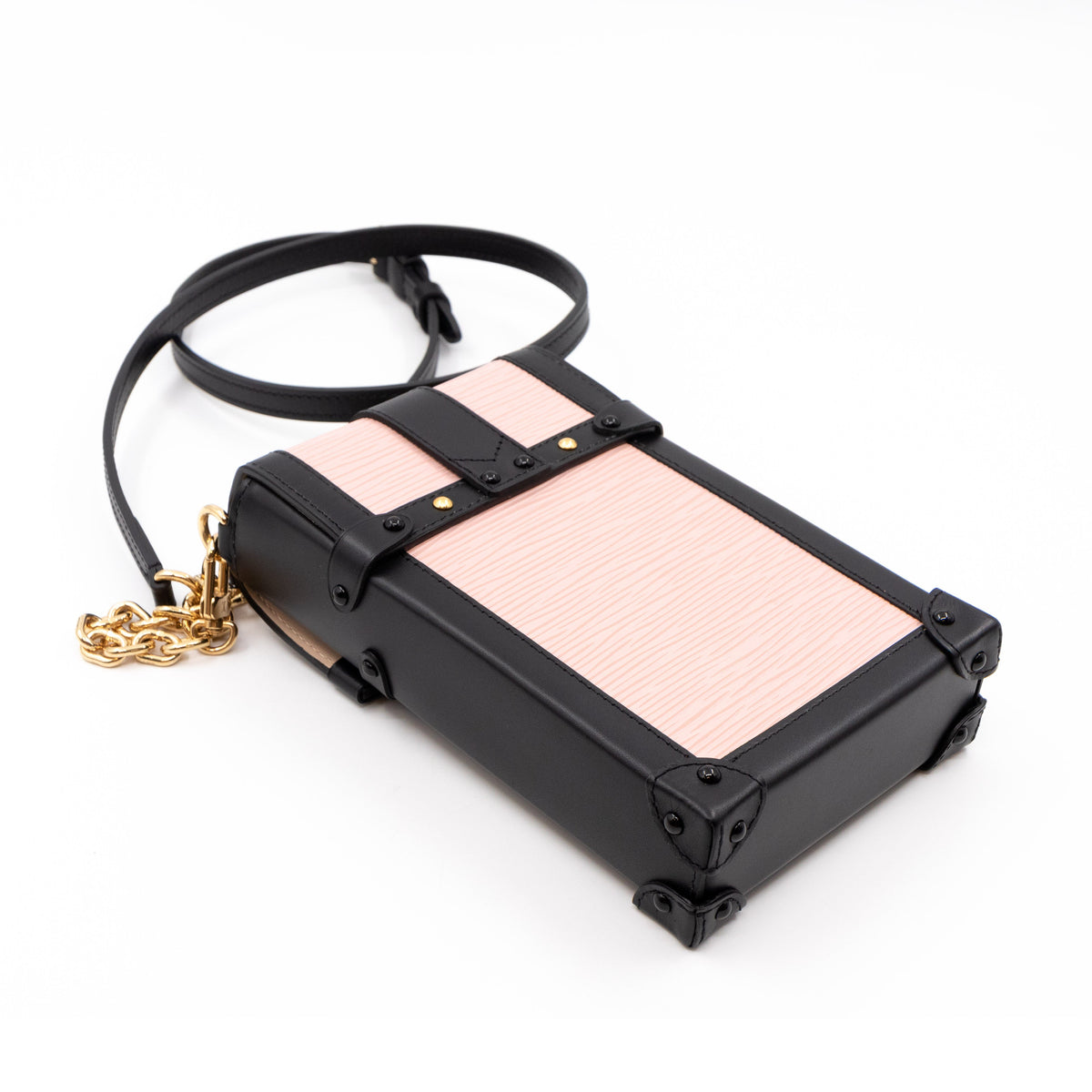 Louis-vuitton Vertical Trunk Pochette Epi Leather Rose