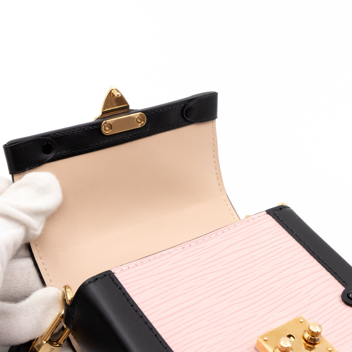 Louis-vuitton Vertical Trunk Pochette Epi Leather Rose