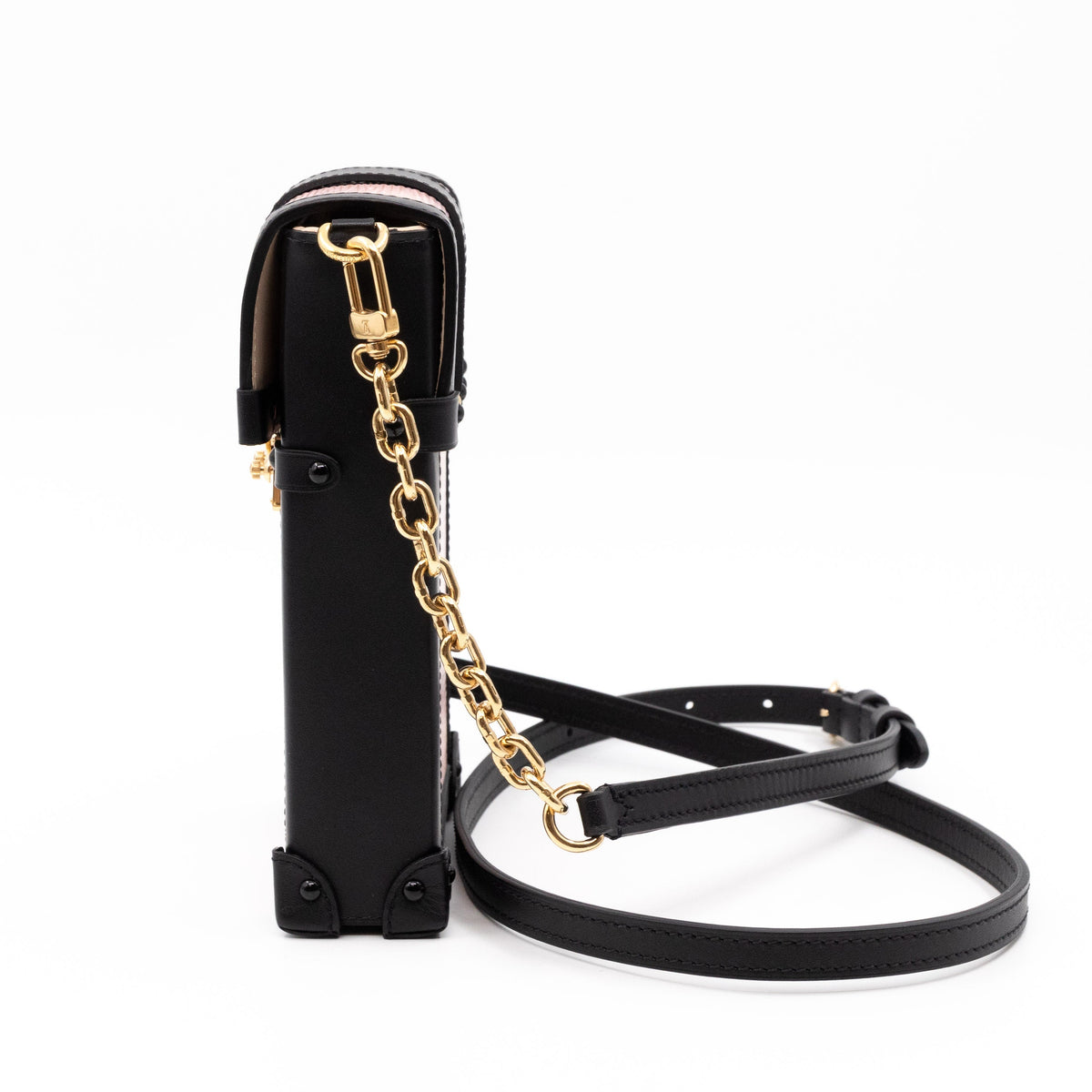 Louis-vuitton Vertical Trunk Pochette Epi Leather Rose