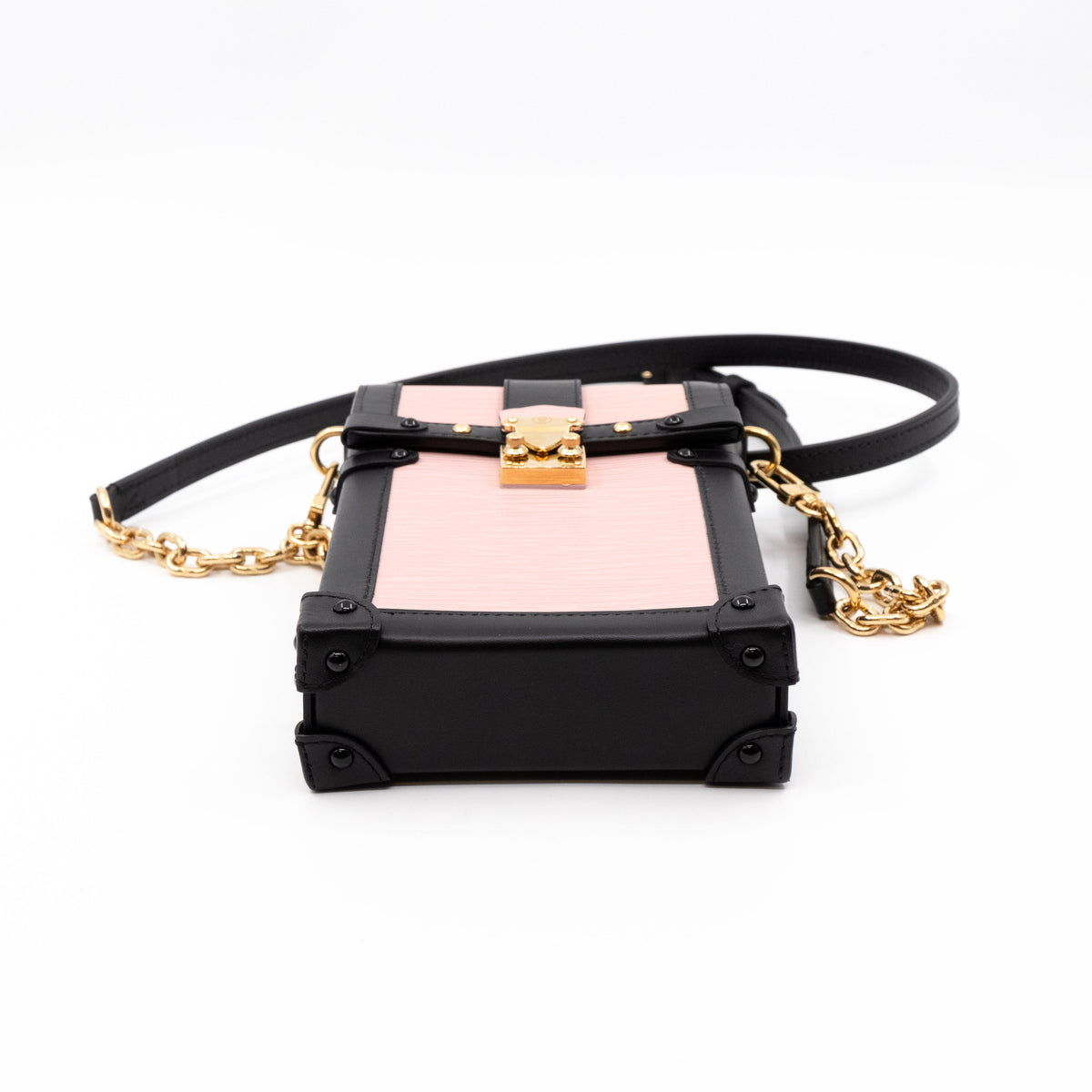 Louis-vuitton Vertical Trunk Pochette Epi Leather Rose