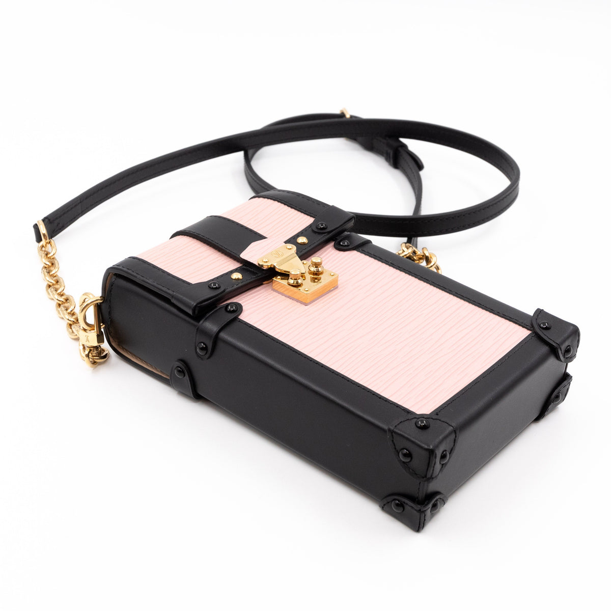 Louis-vuitton Vertical Trunk Pochette Epi Leather Rose
