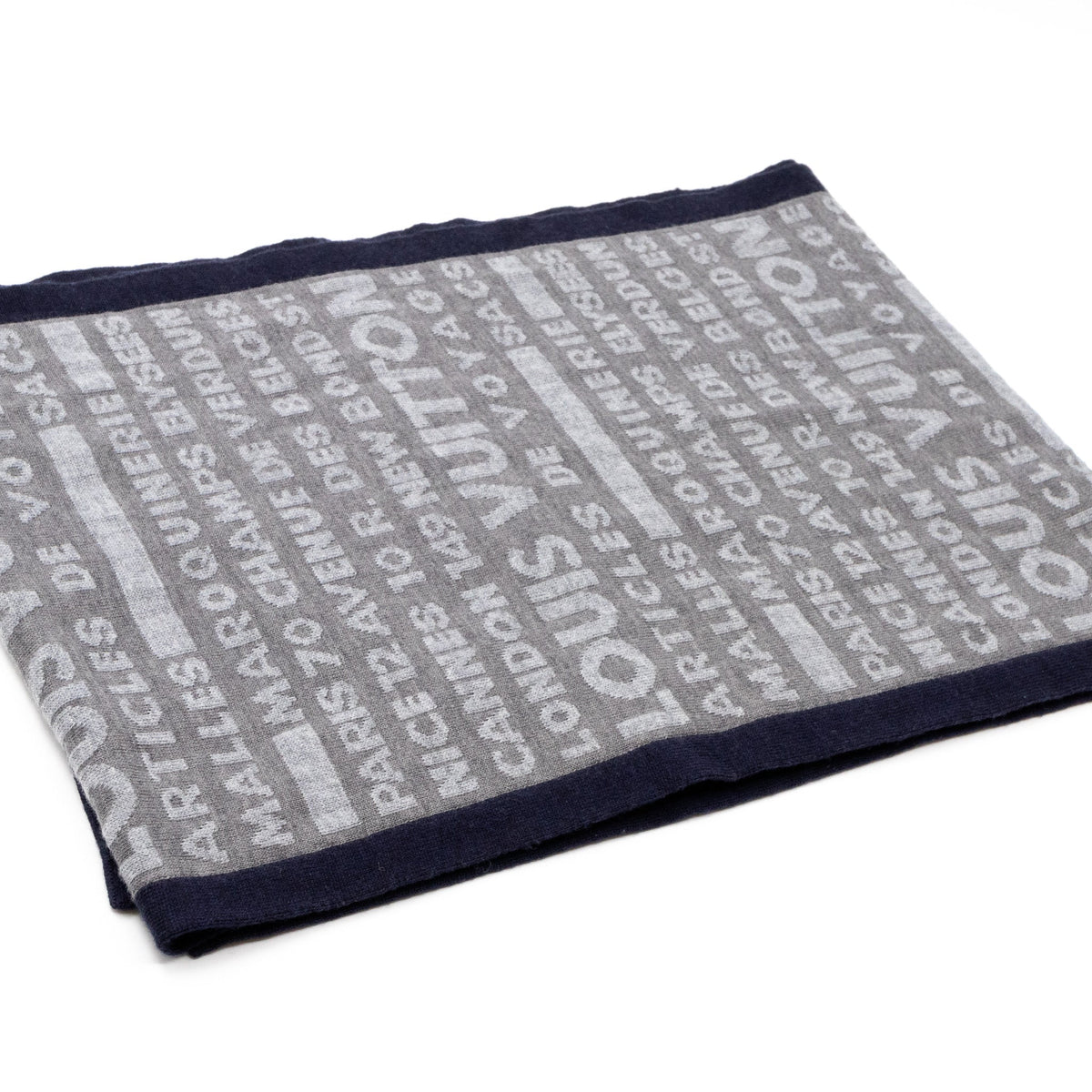 Louis-vuitton Articles De Voyage Scarf Gray Wool