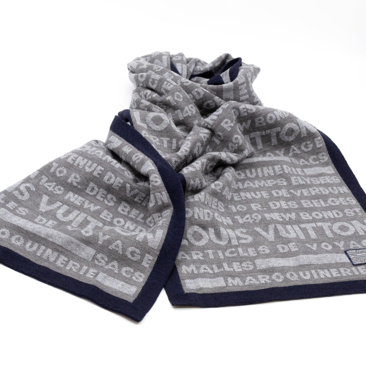 Louis-vuitton Articles De Voyage Scarf Gray Wool