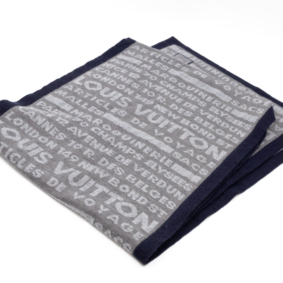 Louis-vuitton Articles De Voyage Scarf Gray Wool