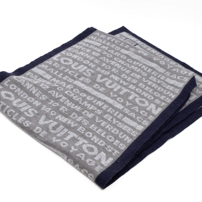 Louis-vuitton Articles De Voyage Scarf Gray Wool