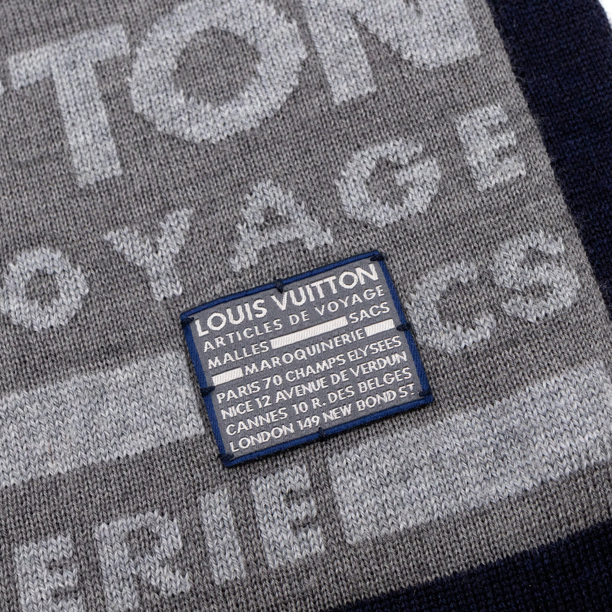 Louis-vuitton Articles De Voyage Scarf Gray Wool