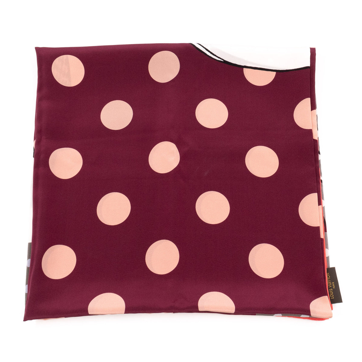 Louis-vuitton Balloon Dot Silk Scarf Cerise