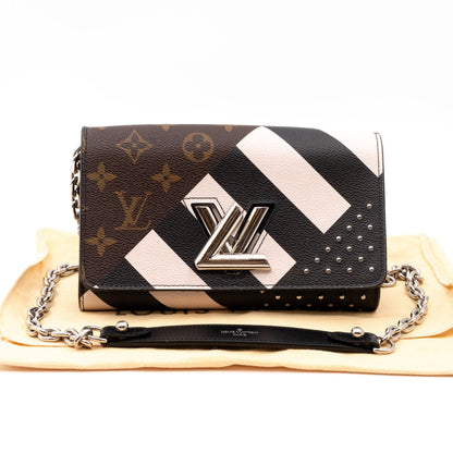 Louis-vuitton Twist Chain Wallet Monogram & Studded Leather
