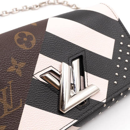 Louis-vuitton Twist Chain Wallet Monogram & Studded Leather