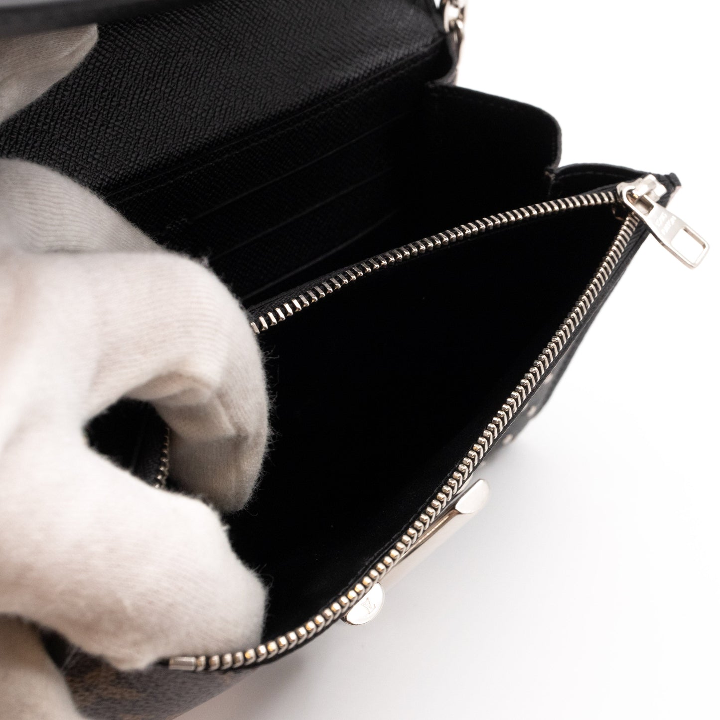 Louis-vuitton Twist Chain Wallet Monogram & Studded Leather