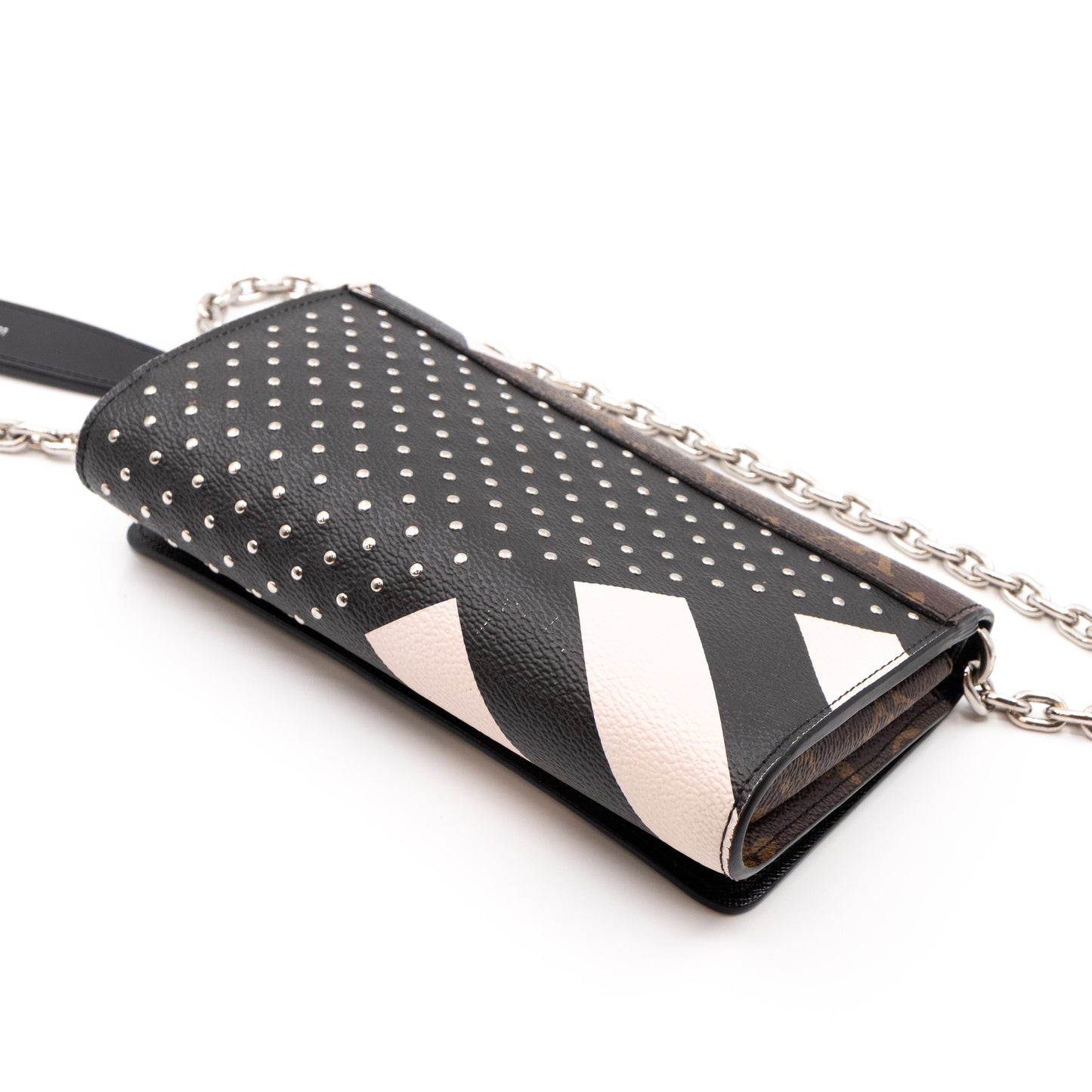 Louis-vuitton Twist Chain Wallet Monogram & Studded Leather