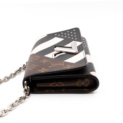 Louis-vuitton Twist Chain Wallet Monogram & Studded Leather