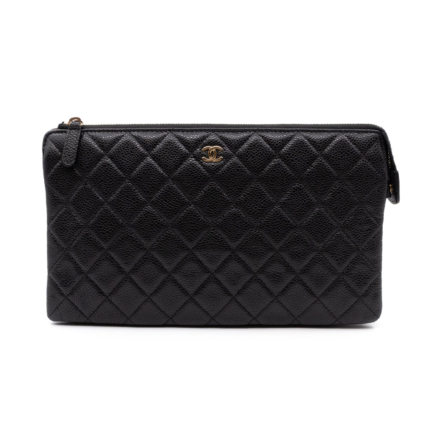 Medium Classic Zip Pouch Black Caviar