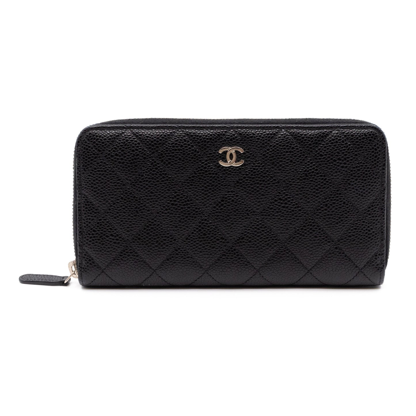 Zip Around Wallet Black Caviar Leather