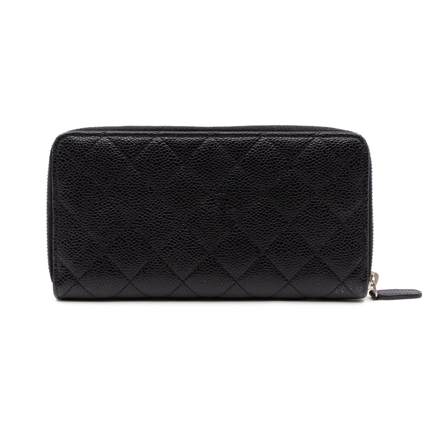 Zip Around Wallet Black Caviar Leather
