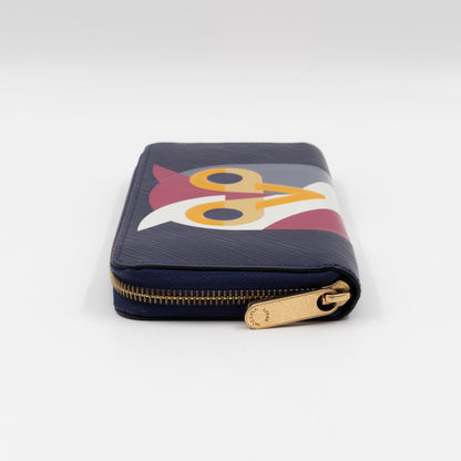 Zippy Wallet Owl Blue Epi Leather
