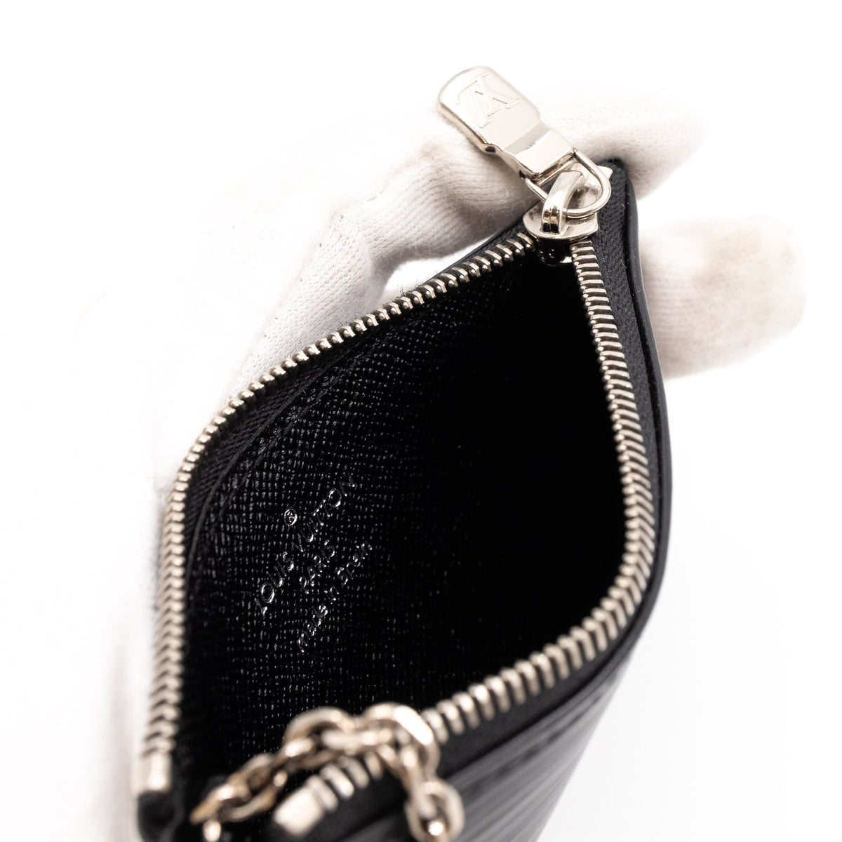 Louis-vuitton Key Pouch Epi Leather Black