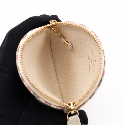 Louis-vuitton Round Coin Purse Mini Lin Croisette Rouge